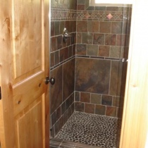 Upstairs Slate/Tile Shower