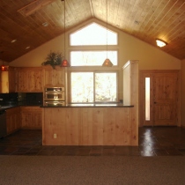 Slate Floor, Knotty Alder Woodworking